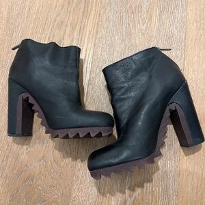 Circus by Sam Edelman black leather booties spiked bottom